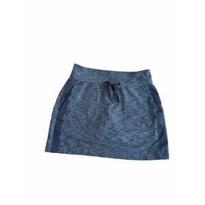 Athleta Downtown Metro Skort Skirt Gray W/Black Trim Heather Sz XS Pockets